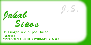 jakab sipos business card